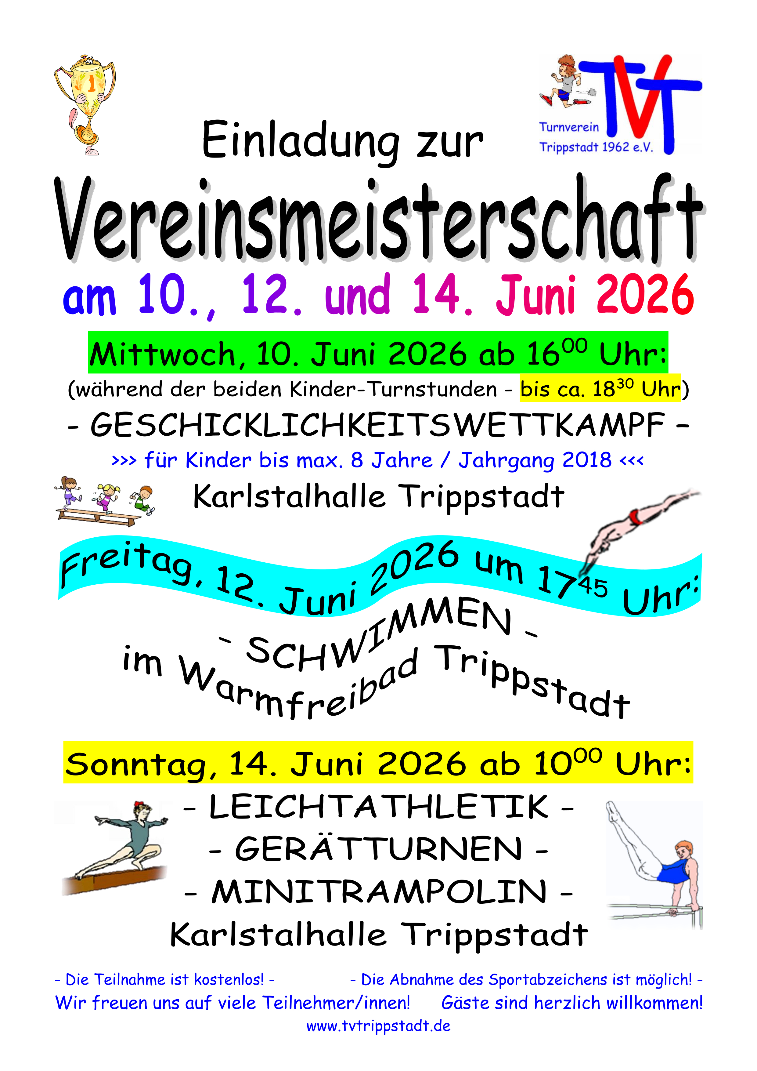 Einladung zur Vereinsmeisterschaft