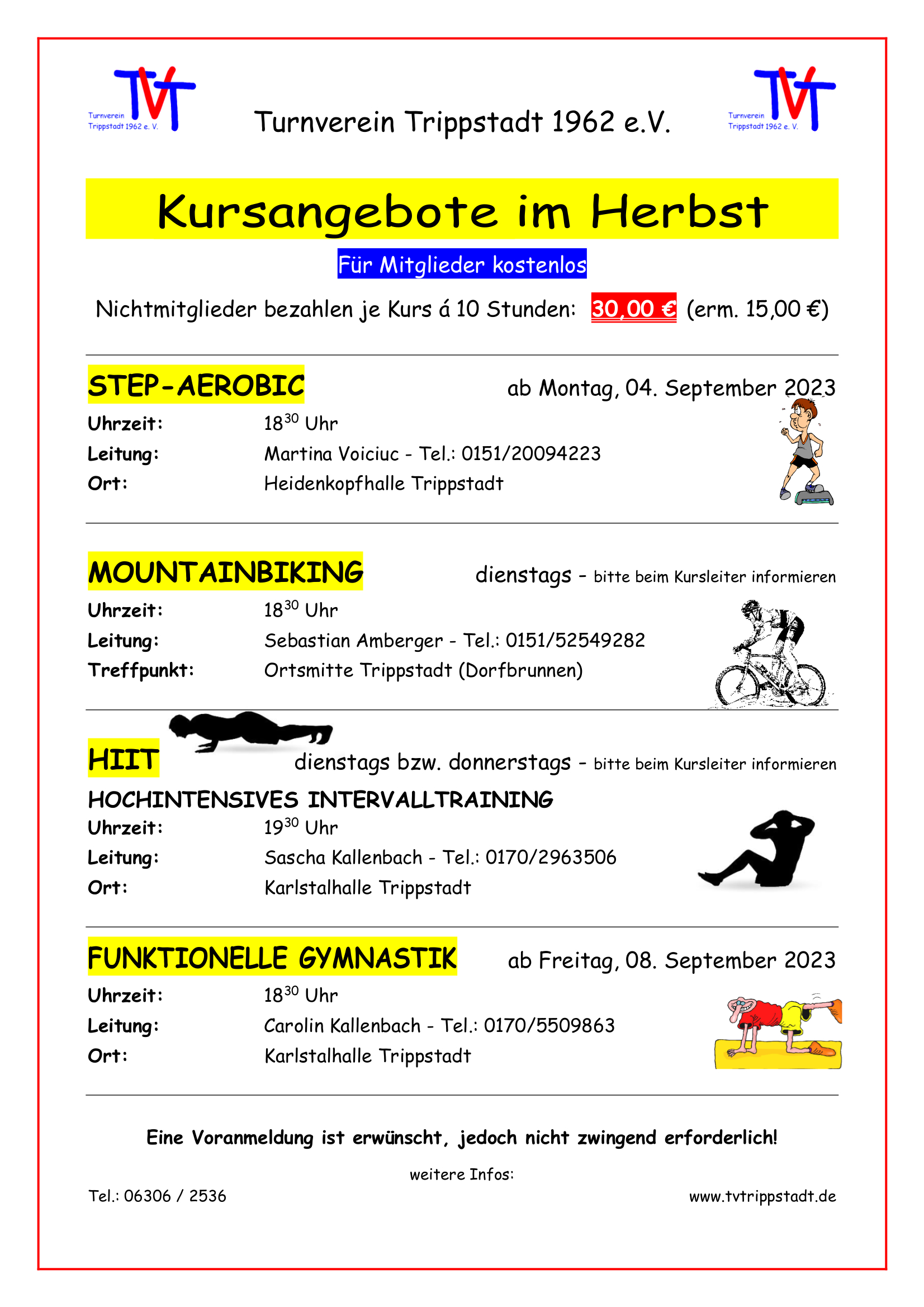 Kursangebote im Herbst